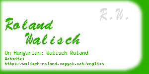 roland walisch business card